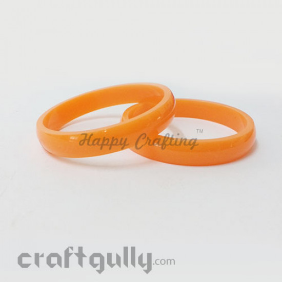 Acrylic Bangles 2.4 - 10mm - Orange - Pack of 2