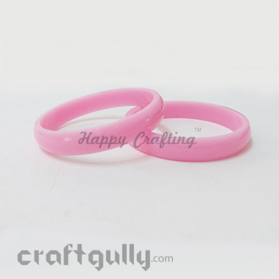 Acrylic Bangles 2.4 - 10mm - Baby Pink - Pack of 2