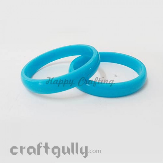 Acrylic Bangles 2.4 - 10mm - Sky Blue - Pack of 2