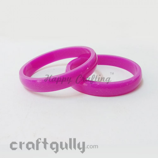 Acrylic Bangles 2.4 - 10mm - Magenta - Pack of 2