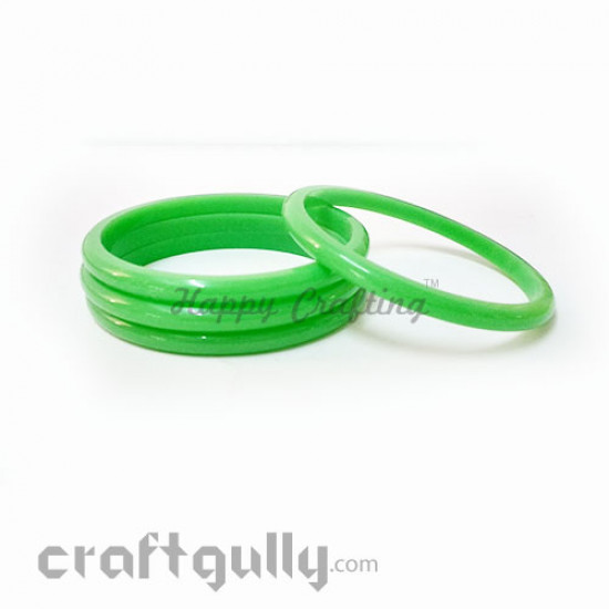 Acrylic Bangles 2.4 - 5mm - Light Green - Pack of 4