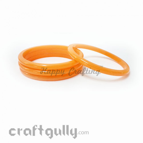 Acrylic Bangles 2.4 - 5mm - Orange - Pack of 4