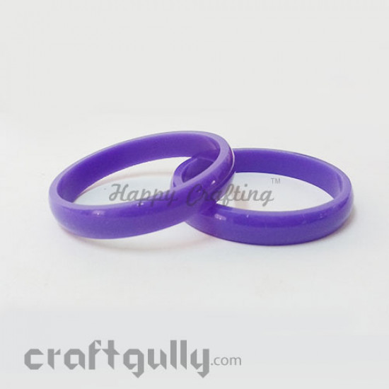 Acrylic Bangles 2.2 - 10mm - Lavender - Pack of 2