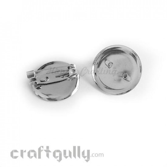 Findings - Brooch Back With Pin - 19mm - Pack of 3