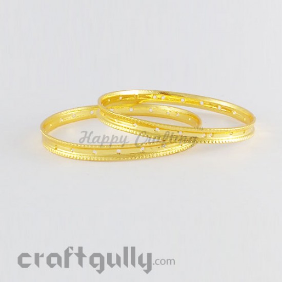 Bangles Metal 2.2 - 5mm - Golden - Pack of 2