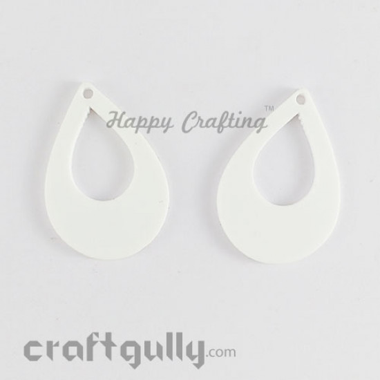 Earring Base Plastic - 22mm Drop #2 - Pack of 2