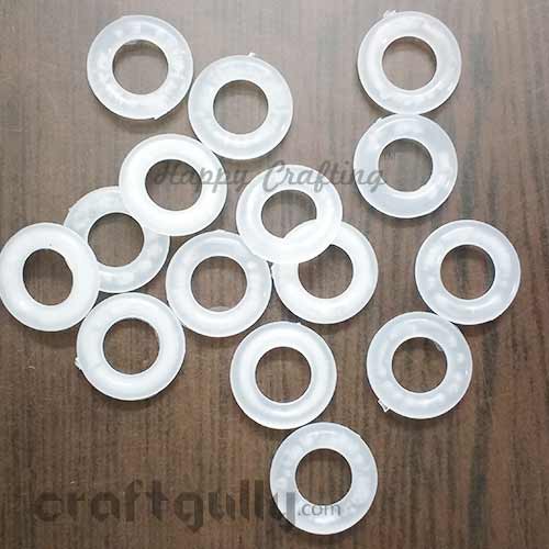 Earring / Pendant Base Plastic - 14mm Ring #1 - Pack of 12