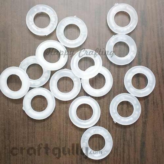 Earring Base Plastic - 14mm Ring #1 - Pack of 12