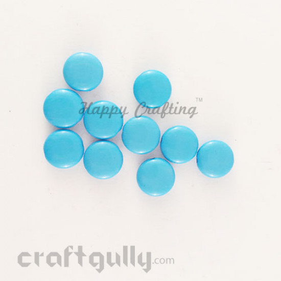Acrylic Beads 11mm - Disc - Blue - Pack of 30