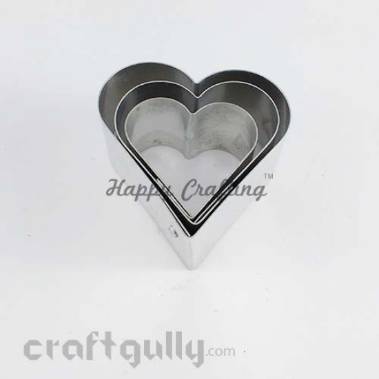 Shape Cutters - Metal - Heart - Set of 3 Shape Cutters - Metal - Heart - Set of 3