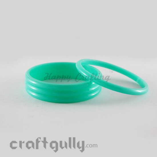 Acrylic Bangles 2.4 - 5mm - Turquoise - Pack of 4
