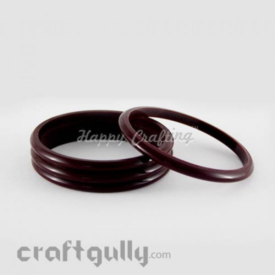 Acrylic Bangles 2.4 - 5mm - Brown - Pack of 4