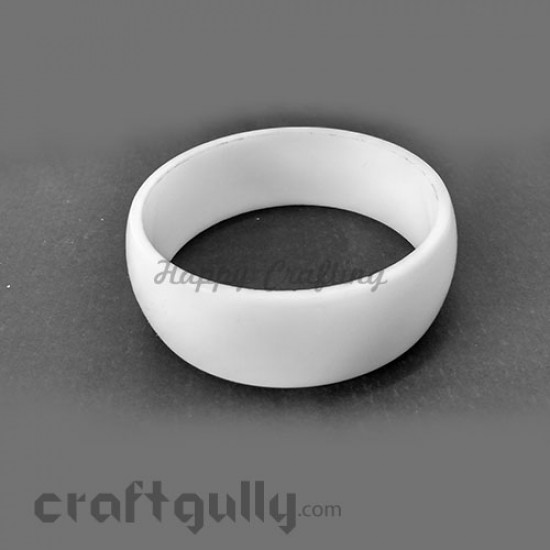 Acrylic Bangles 2.2 - 20mm - White - Pack of 1