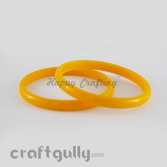 Acrylic Bangles 2.4 - 10mm - Golden Yellow - Pack of 2