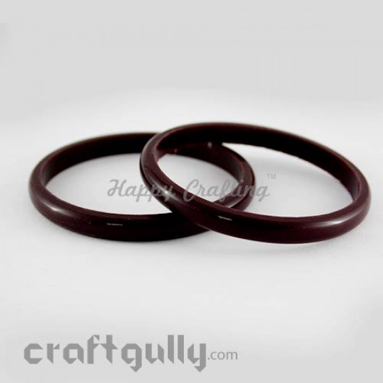 Acrylic Bangles 2.4 - 10mm - Brown - Pack of 2