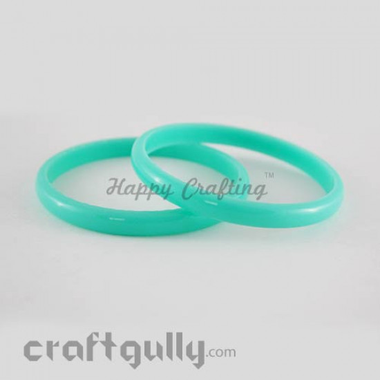 Acrylic Bangles 2.4 - 10mm - Turquoise - Pack of 2