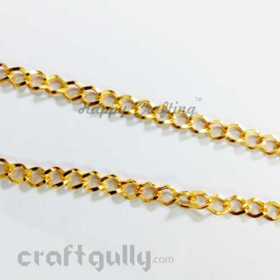 Chains - Rhombus 8mm - Golden Finish - 36 inches