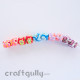Polymer Clay Beads - Square with Rhinestone - Pack of 10