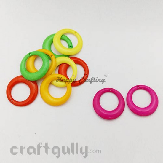 Earring Base 32mm - Chandbali #2 Rounded - Random Ass - 2Pcs