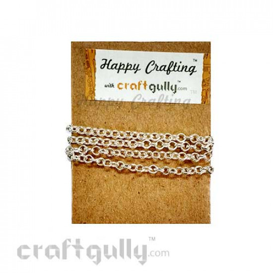 Chains - Round 3mm - Silver Finish - 36 Inches