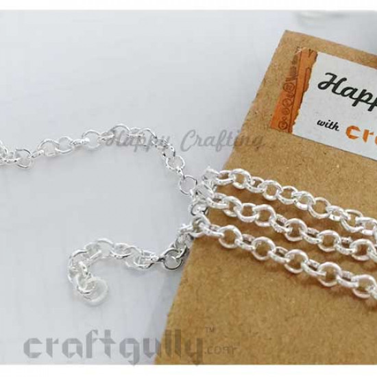 Chains - Round 3mm - Silver Finish - 36 Inches