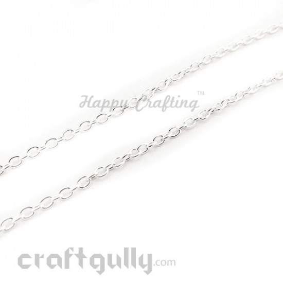 Chains - Oval 4mm - Silver Finish - 34 Inches