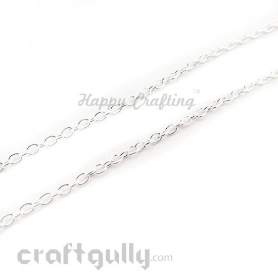 Chains Oval 4mm - Silver Finish - 34 Inches