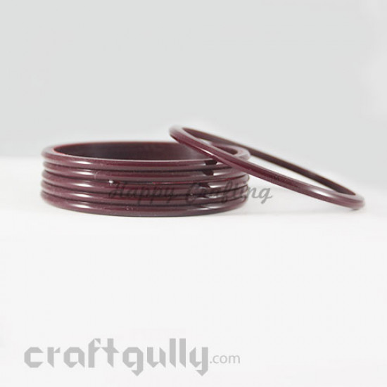 Acrylic Bangles 2.4 - 4mm - Brown - Pack of 6