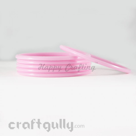 Acrylic Bangles 2.4 - 4mm - Baby Pink - Pack of 6