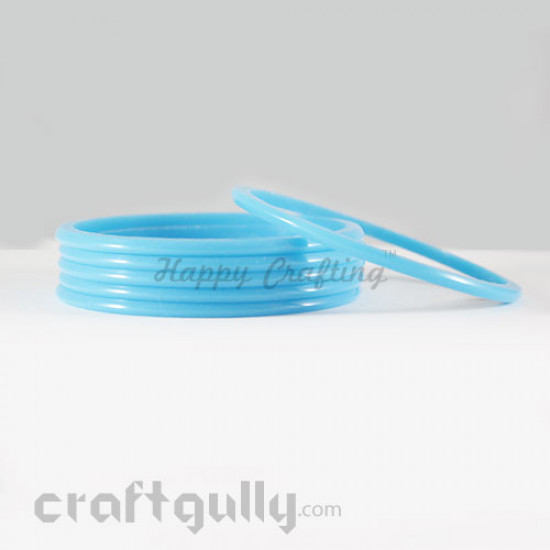 Acrylic Bangles 2.4 - 4mm - Sky Blue - Pack of 6