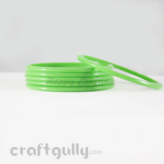 Acrylic Bangles 2.4 - 4mm - Light Green - Pack of 6