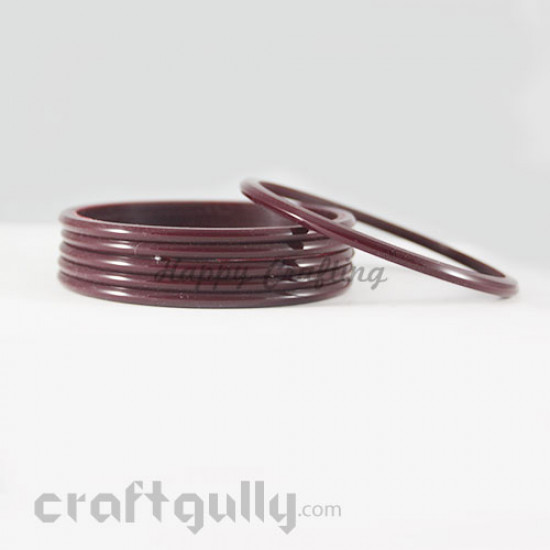 Acrylic Bangles 2.10 - 4mm - Brown - Pack of 6