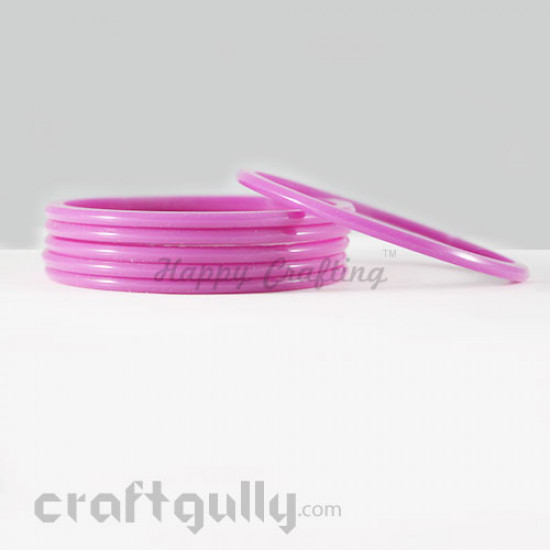 Acrylic Bangles 2.10 - 4mm - Magenta - Pack of 6