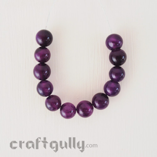 Purple Jade Beads - Pack of 12