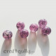 Glass Beads 14mm - Round - Purple Marble - Pack of 6