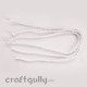 Necklace Cord of Twisted Nylon - White (Pack of 3)