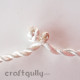Necklace Cord of Twisted Nylon - White (Pack of 3)