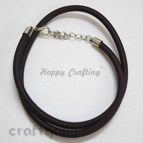 Necklace Cords - Silk Thread - Dark Brown - 18 inches