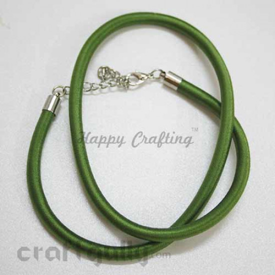 Necklace Cords - Silk Thread - Leaf Green - 18 inches
