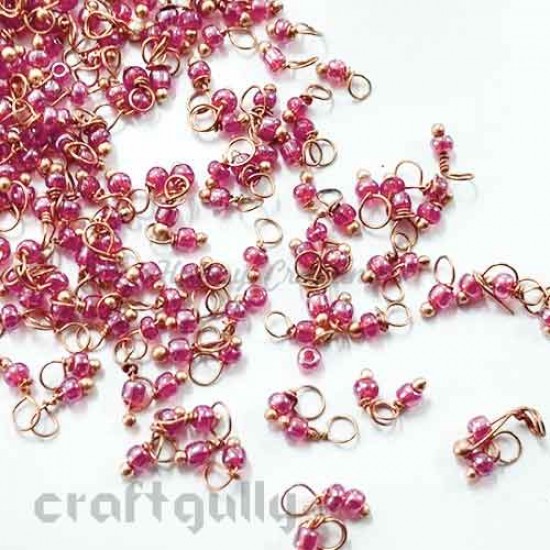 Loreals 2mm - Glass - Dark Pink with Lustre - 5gms