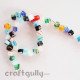 Glass Beads - Square Millefiori - String of 40 Beads
