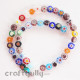 Lampwork Glass Beads - Round - String of 40 Beads