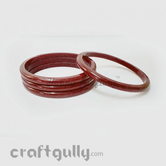 Acrylic Bangles 2.2 - 5mm - Maroon - Pack of 4