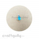 Charms 12mm - Glass - Drop Stone With Prong Setting - Cerulean Blue - Pack of 1 Charms 12mm - Glass - Drop Stone With Prong Setting - Cerulean Blue - Pack of 1