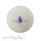 Charms 12mm - Glass - Drop Stone With Prong Setting - Purple - Pack of 1 Charms 12mm - Glass - Drop Stone With Prong Setting - Purple - Pack of 1