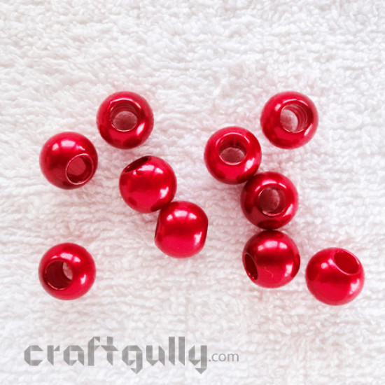 Acrylic Beads 10mm - Red (Pack of 10)