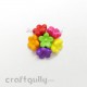 Acrylic Beads 10mm - Flower #3 - Candy Pink - Pack of 30