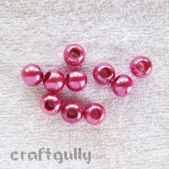 Acrylic Beads 10mm - Pink (Pack of 10)