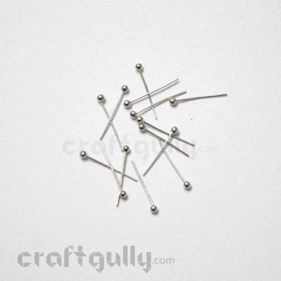 Ball Pins 34mm - Silver Finish - Pack of 50