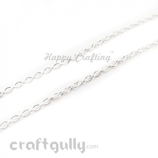 Chains Oval 2mm - Silver Finish - 34 Inches
